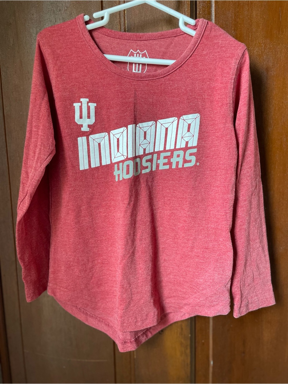 Wes and Willy girls size 4 long sleeve red Indiana Hoosiers top